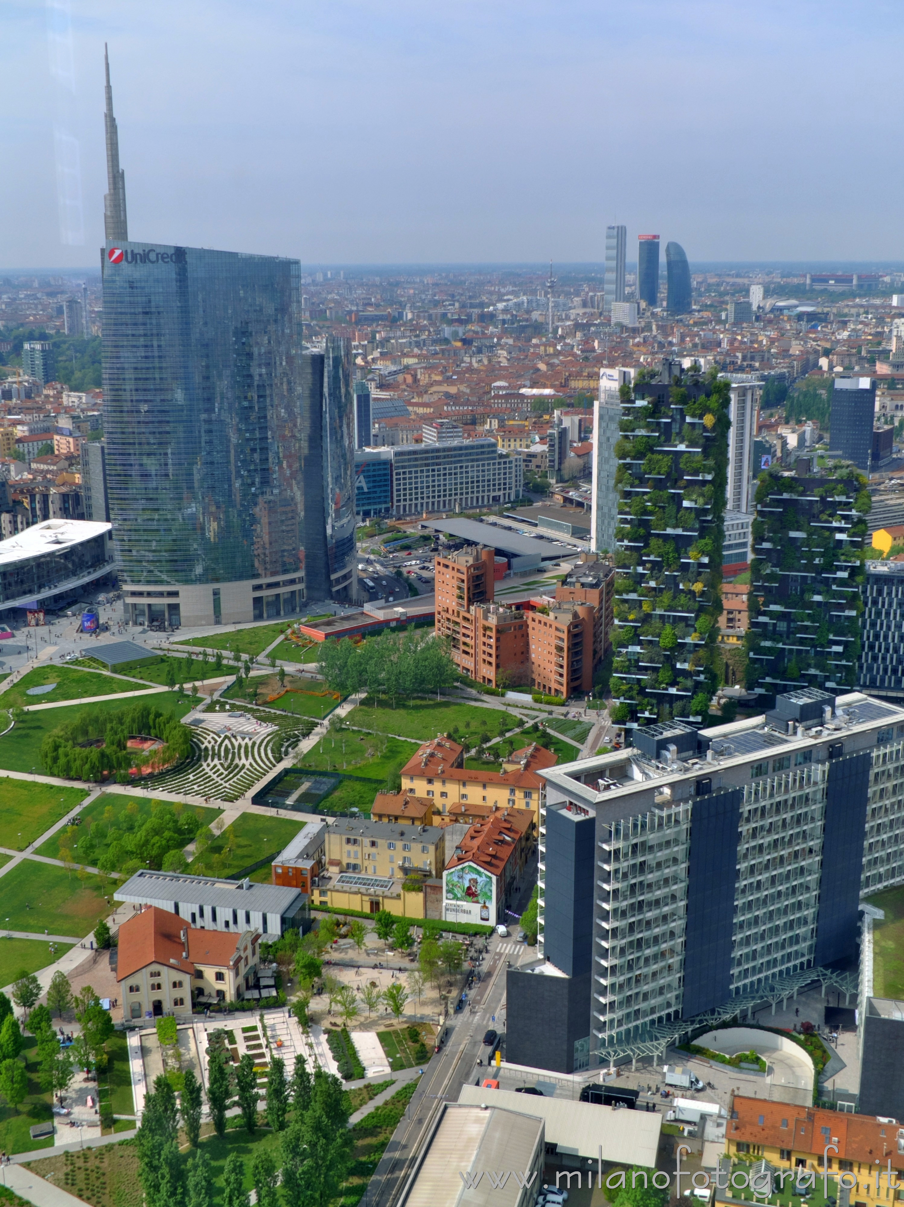 Milan (Italy) - Library of the Trees seen from top of the Palace of the Lombardy Region